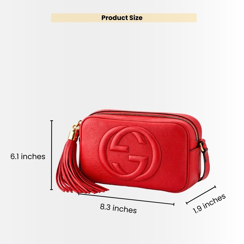 Gucci Soho Small Shoulder Bag Red 21Cm