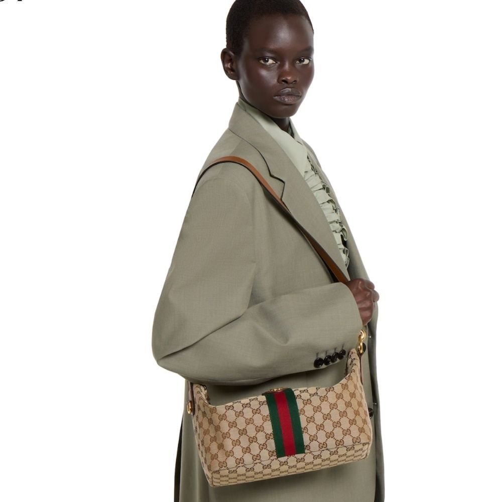 Gucci Vanity Medium Top Handle Bag Beige And Brown GG Canvas 27Cm 857799 FAFUF 9870