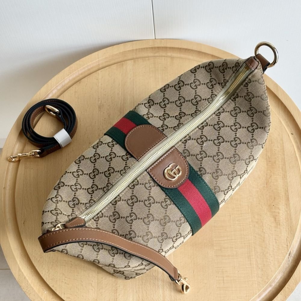 Gucci Vanity Medium Top Handle Bag Beige And Brown GG Canvas 27Cm 857799 FAFUF 9870