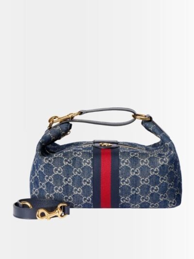Gucci Vanity Medium Top Handle Bag Denim Blue 27Cm ‎857799 2ACFA 4444