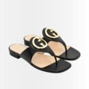 Gucci Women Blondie Thong Sandal Black 739048 C9D00 1000