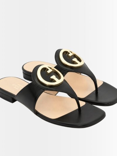 Gucci Women Blondie Thong Sandal Black 739048 C9D00 1000