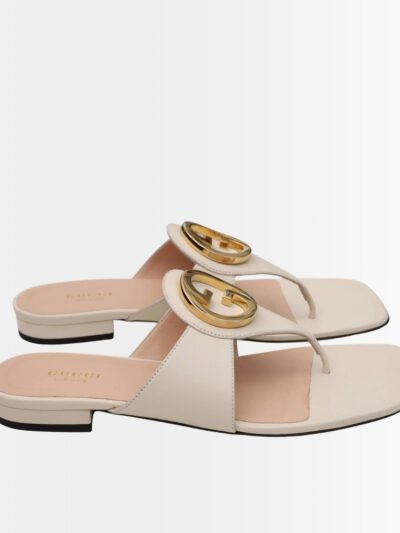 Gucci Women Blondie Thong Sandal White