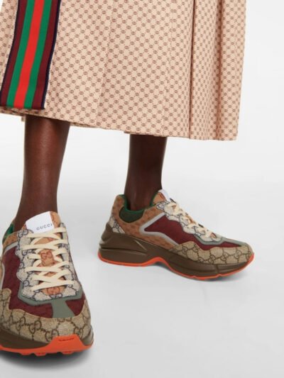 Gucci Women’s GG Rhyton Sneaker Beige And Brown ‎619891 99WG0 6060
