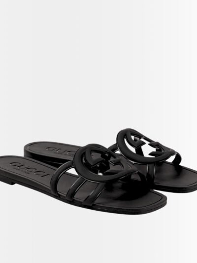 Gucci Women’s Interlocking G Slides Black 780307 J8700 1000