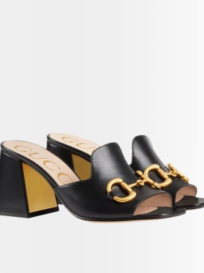 Gucci Women’s Slide Sandal With Horsebit Black 655412 BKO00 1000