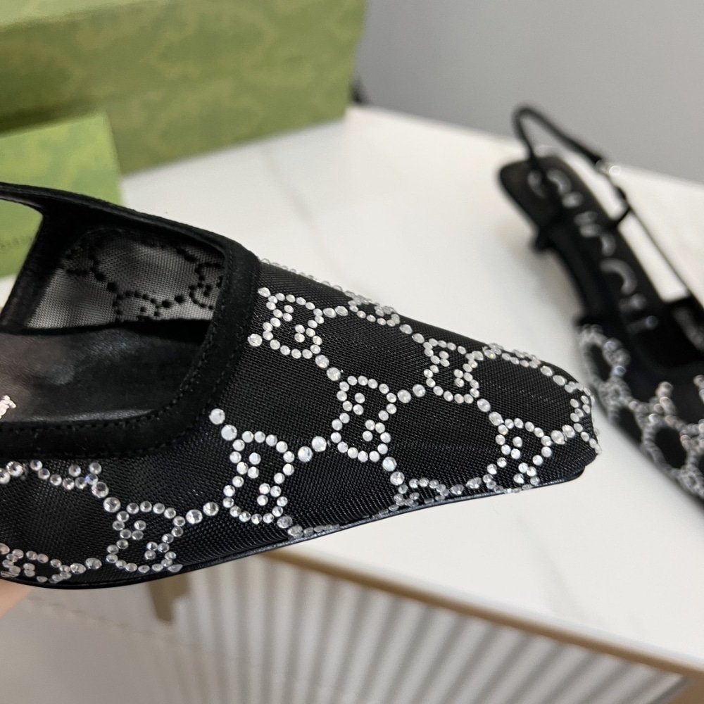 Gucci Women’s Slingback Pump Black 675829 F13A0 1000