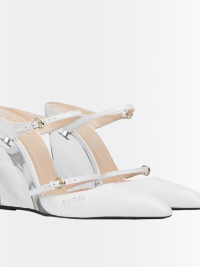 Gucci Women’s Wedge Mule White 827856 CLG00 9014