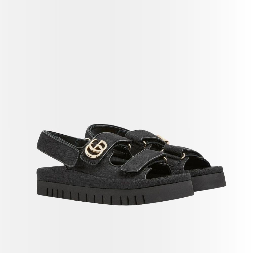 Gucci Women's Sandal With Double G Black