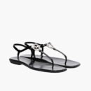 Gucci Women's Thong Sandal With Interlocking G Black 874699 BKO40 1000
