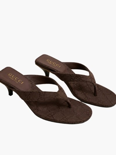 Gucci Women's Vittoria Thong Brown GG Canvas