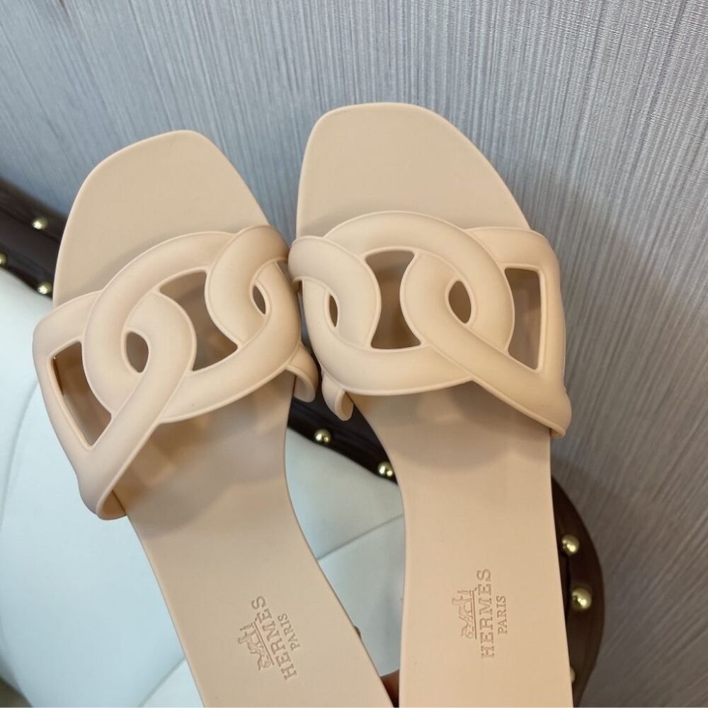 Hermes Aloha Slippers Sandal Nude