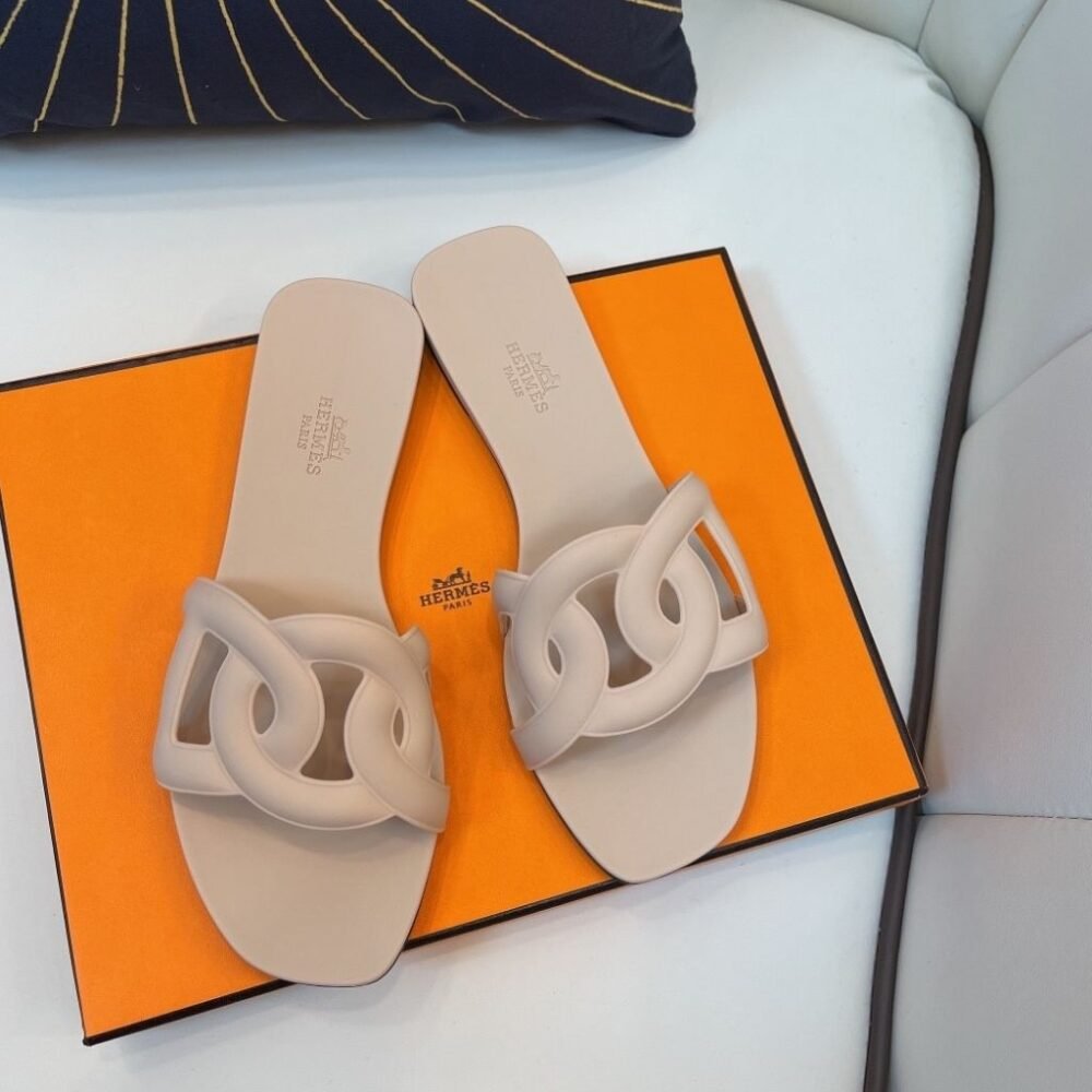 Hermes Aloha Slippers Sandal Nude