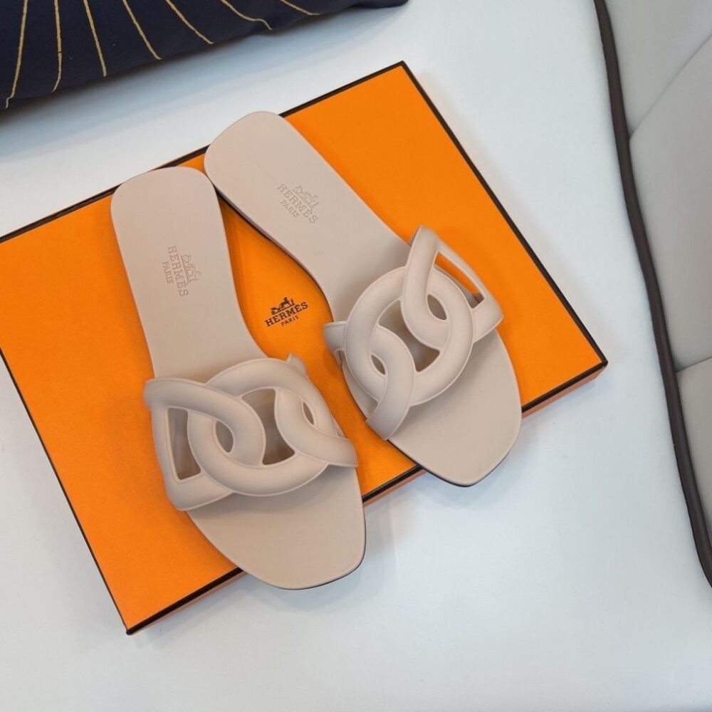 Hermes Aloha Slippers Sandal Nude