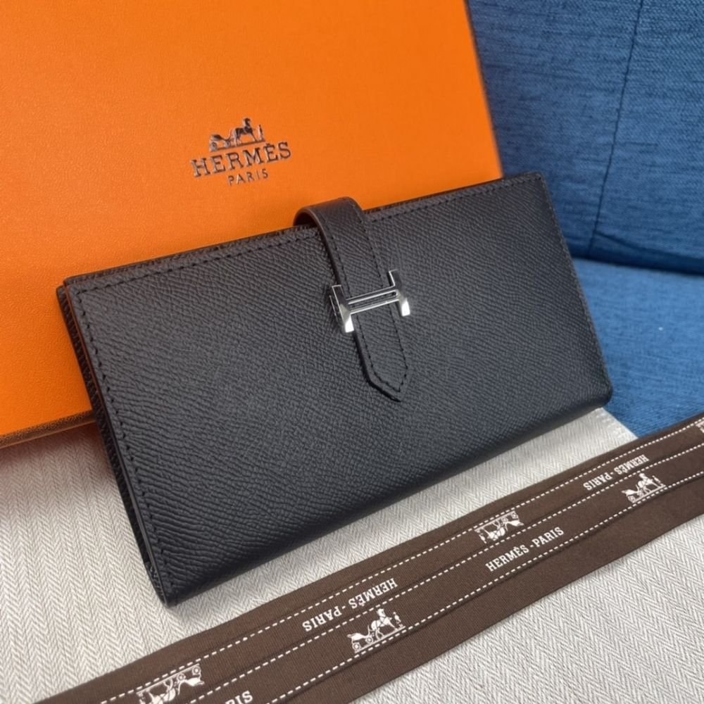 Hermes Bearn Wallet Noir 17Cm H084871CK89