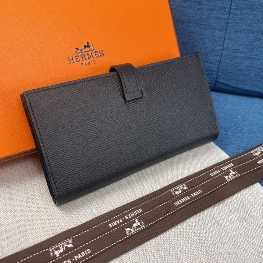 Hermes Bearn Wallet Noir 17Cm H084871CK89