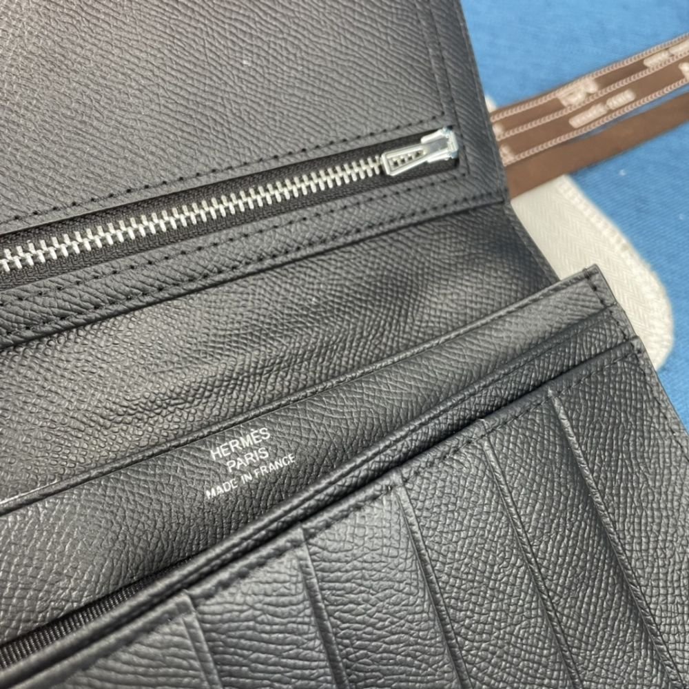 Hermes Bearn Wallet Noir 17Cm H084871CK89