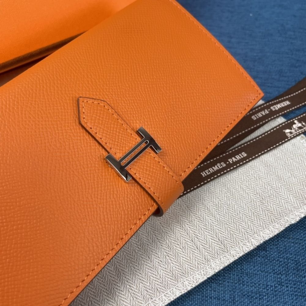 Hermes Bearn Wallet Orange 17Cm H039785CK93