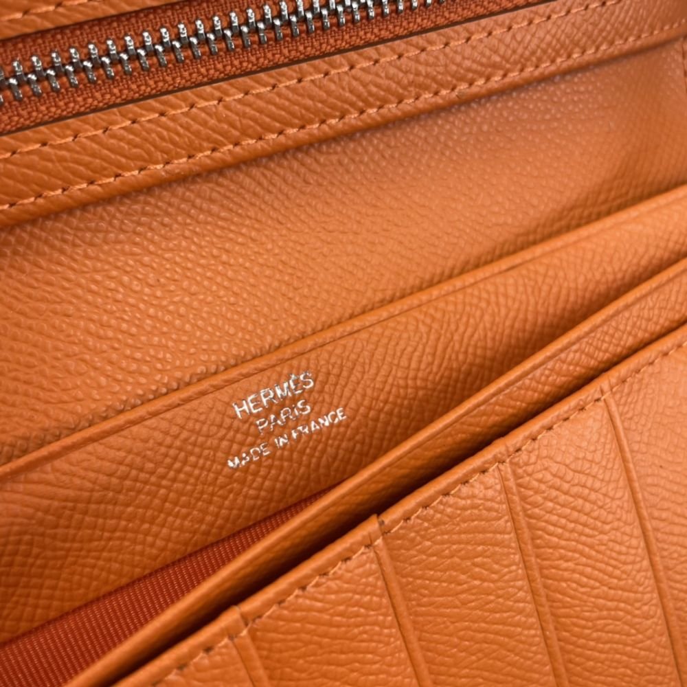 Hermes Bearn Wallet Orange 17Cm H039785CK93