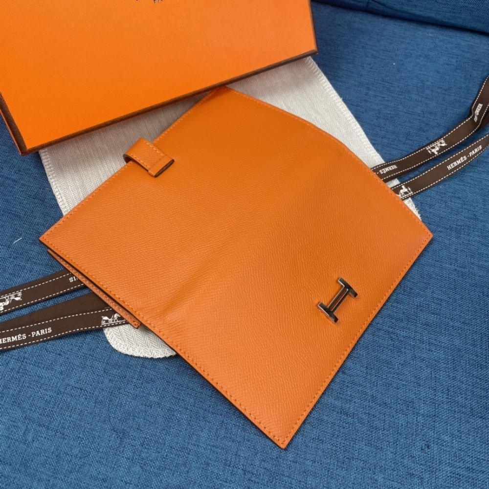 Hermes Bearn Wallet Orange 17Cm H039785CK93
