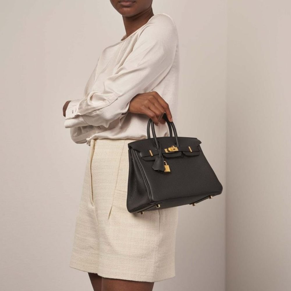 Hermes Birkin 25 Bag Togo Black 25cm