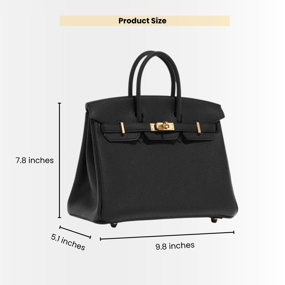 Hermes Birkin 25 Bag Togo Black 25cm