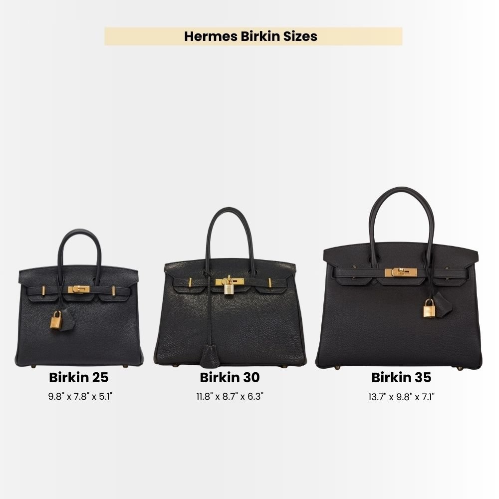 Hermes Birkin 25 Bag Togo Black 25cm