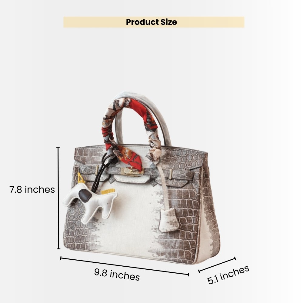 Hermes Birkin 25 Niloticus Crocodile Himalaya Blanc 25Cm