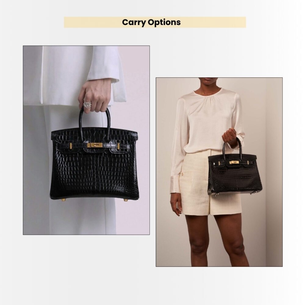 Hermes Birkin 30 Crocodile Gold Tone Hardware Black 30Cm