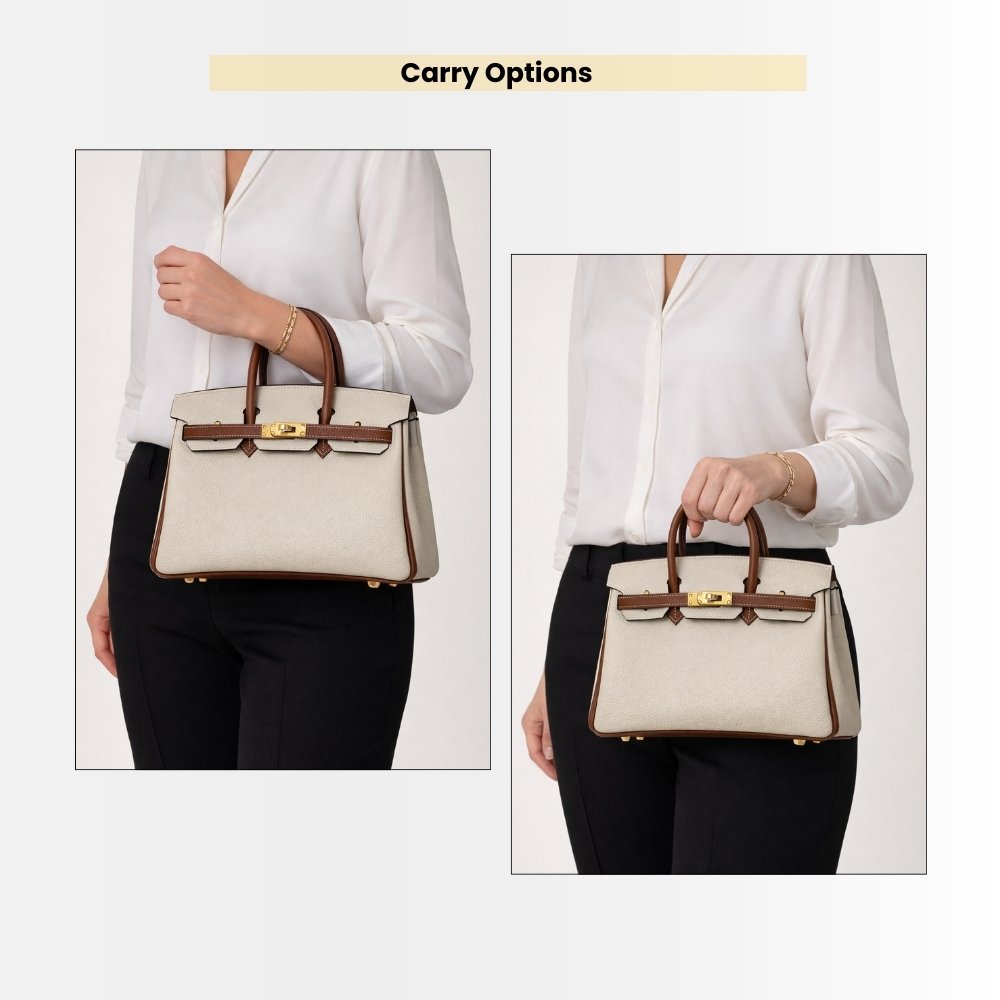 Hermes Birkin 30 Togo Brushed Leather Gold Hardware Beige Brown 30Cm