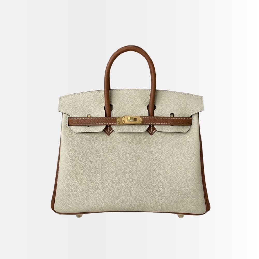 Hermes Birkin 30 Togo Brushed Leather Gold Hardware Beige Brown 30Cm