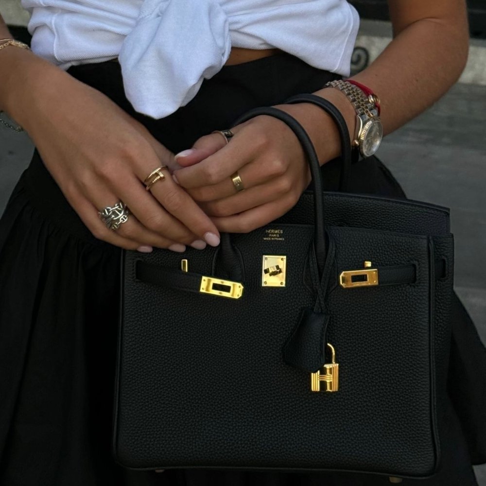 Hermes Birkin 35 Togo Leather Gold Hardware Black 35Cm