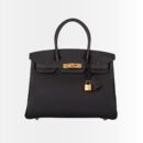 Hermes Birkin 35 Togo Leather Gold Hardware Black 35Cm