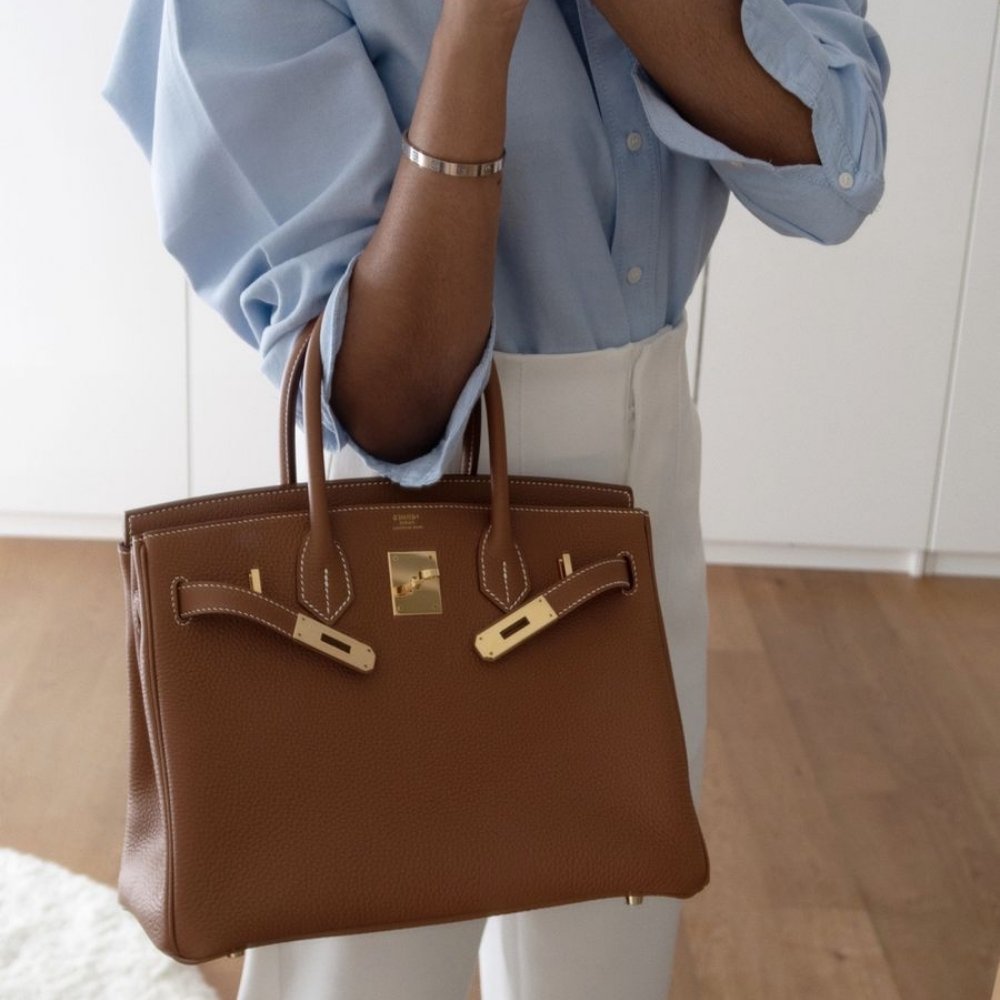 Hermes Birkin 35 Togo Leather Gold Hardware Brown 35Cm