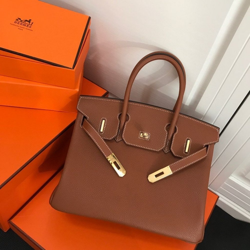 Hermes Birkin 35 Togo Leather Gold Hardware Brown 35Cm