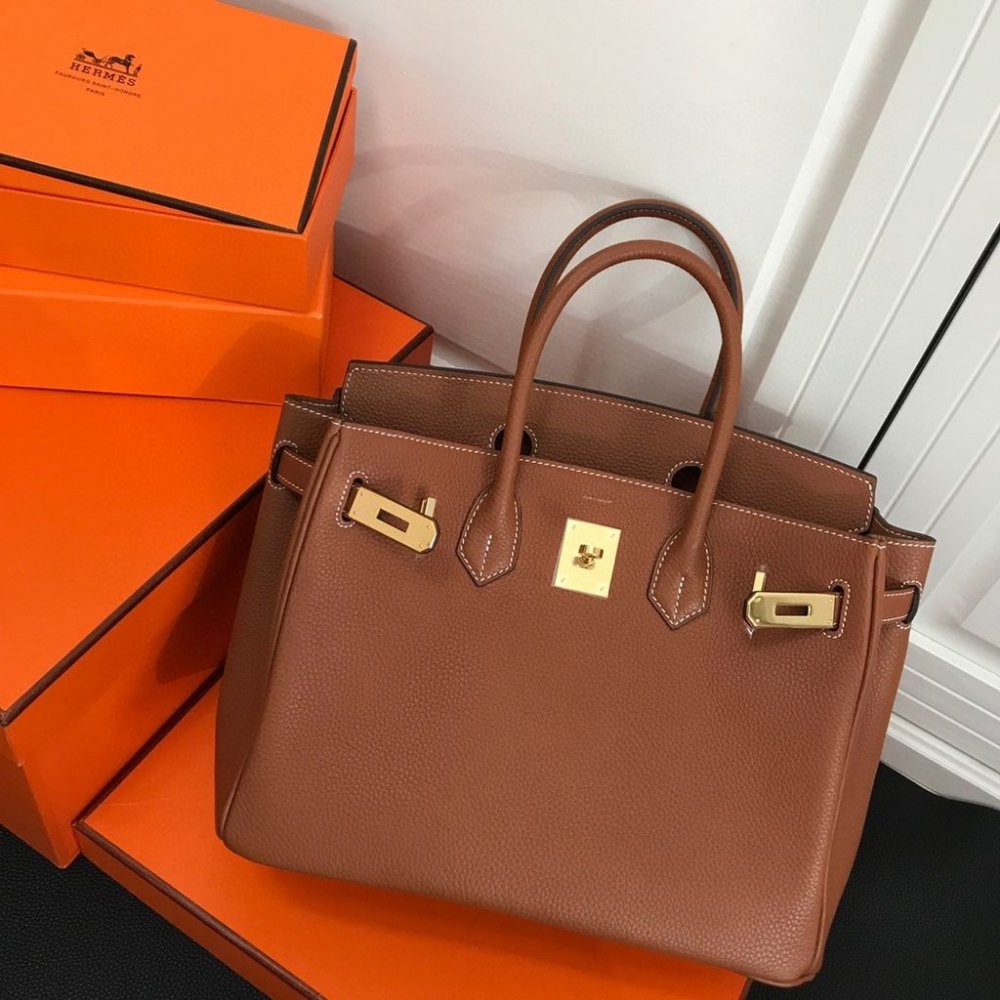 Hermes Birkin 35 Togo Leather Gold Hardware Brown 35Cm