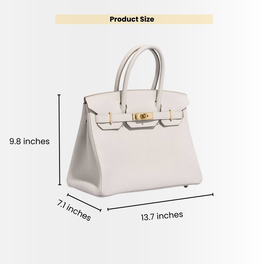 Hermes Birkin 35 Togo Leather White Gold Hardware 35Cm