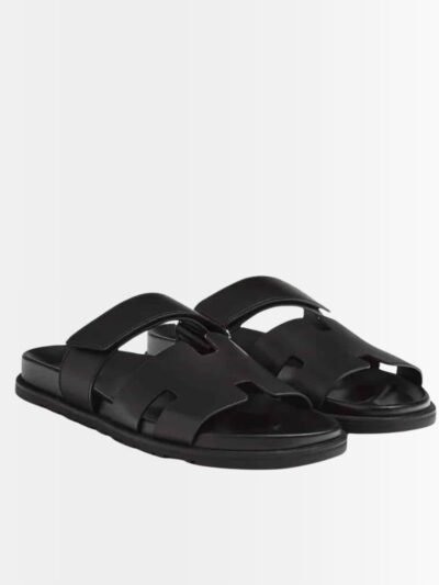 Hermès Chypre Sandal Black Leather H222100Z 02340