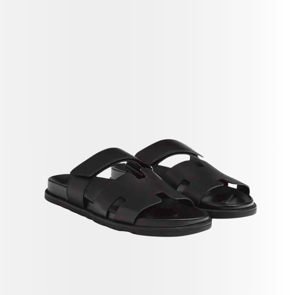 Hermès Chypre Sandal Black Leather H222100Z 02340