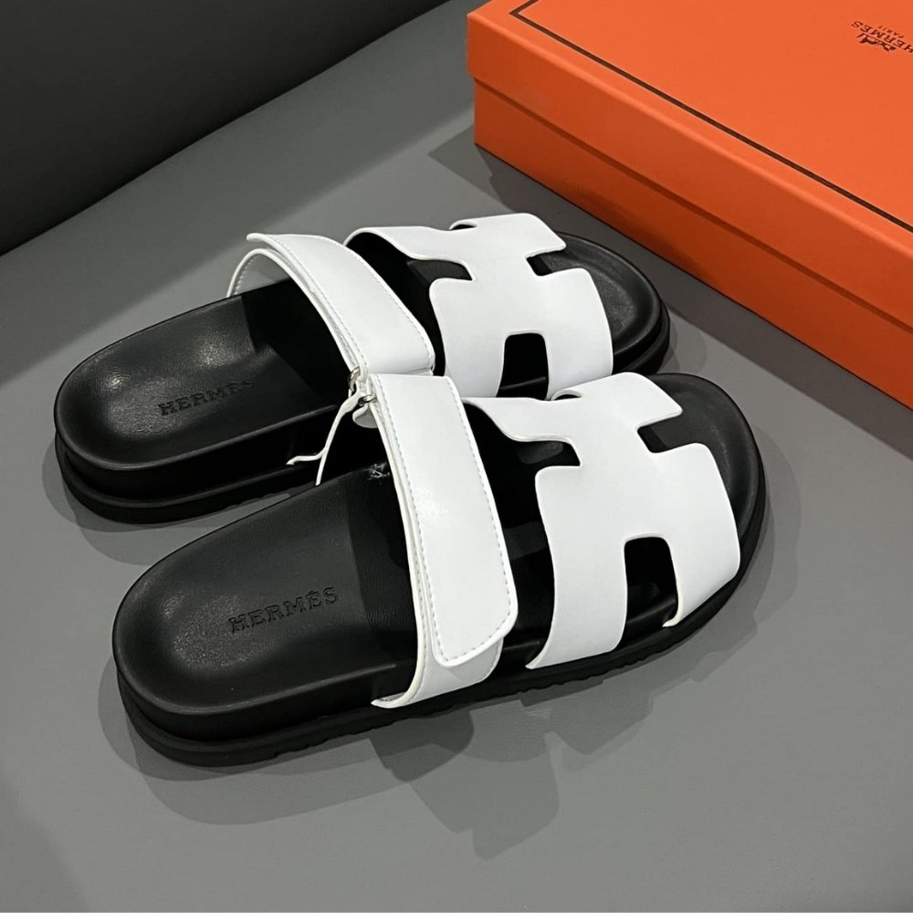 Hermes Chypre Sandal Blanc White H222100Z 90345