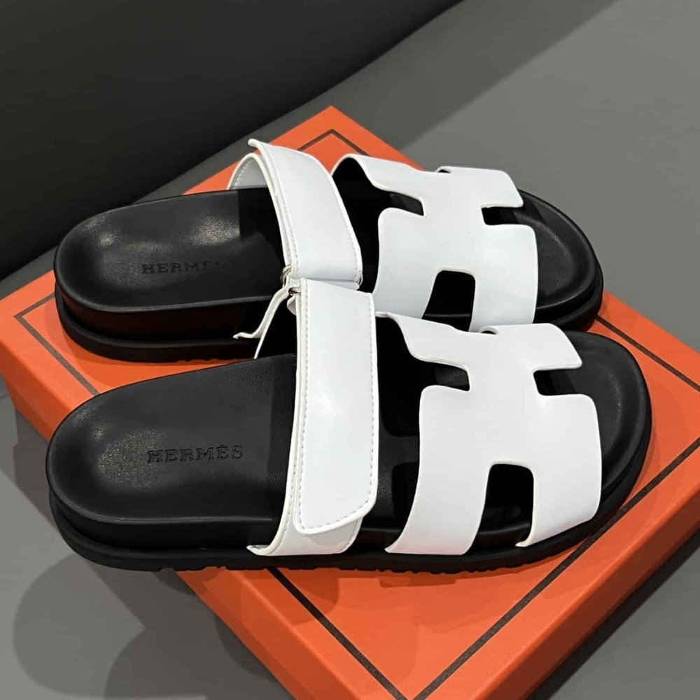 Hermes Chypre Sandal Blanc White H222100Z 90345