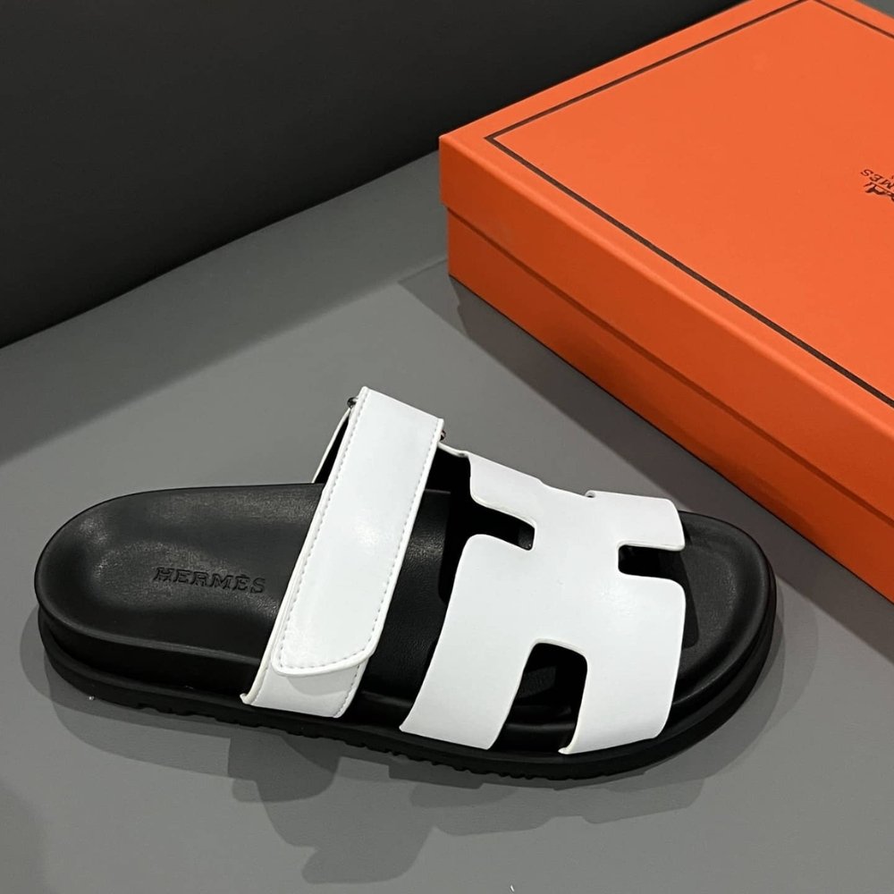 Hermes Chypre Sandal Blanc White H222100Z 90345