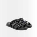 Hermes Chypre Sandal Suede Crystal Black