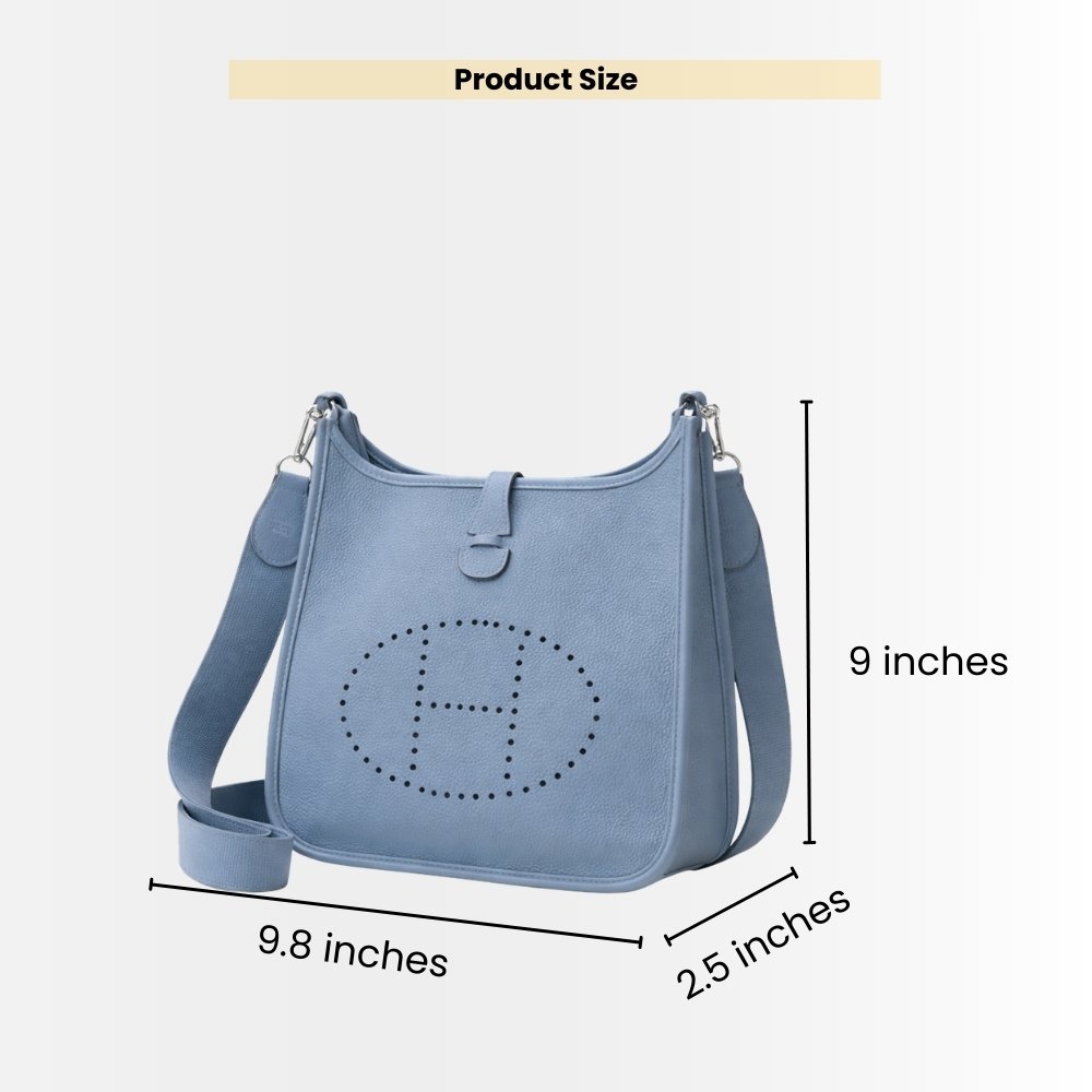 Hermes Clemence Evelyne 25 Ciel Blue 25Cm