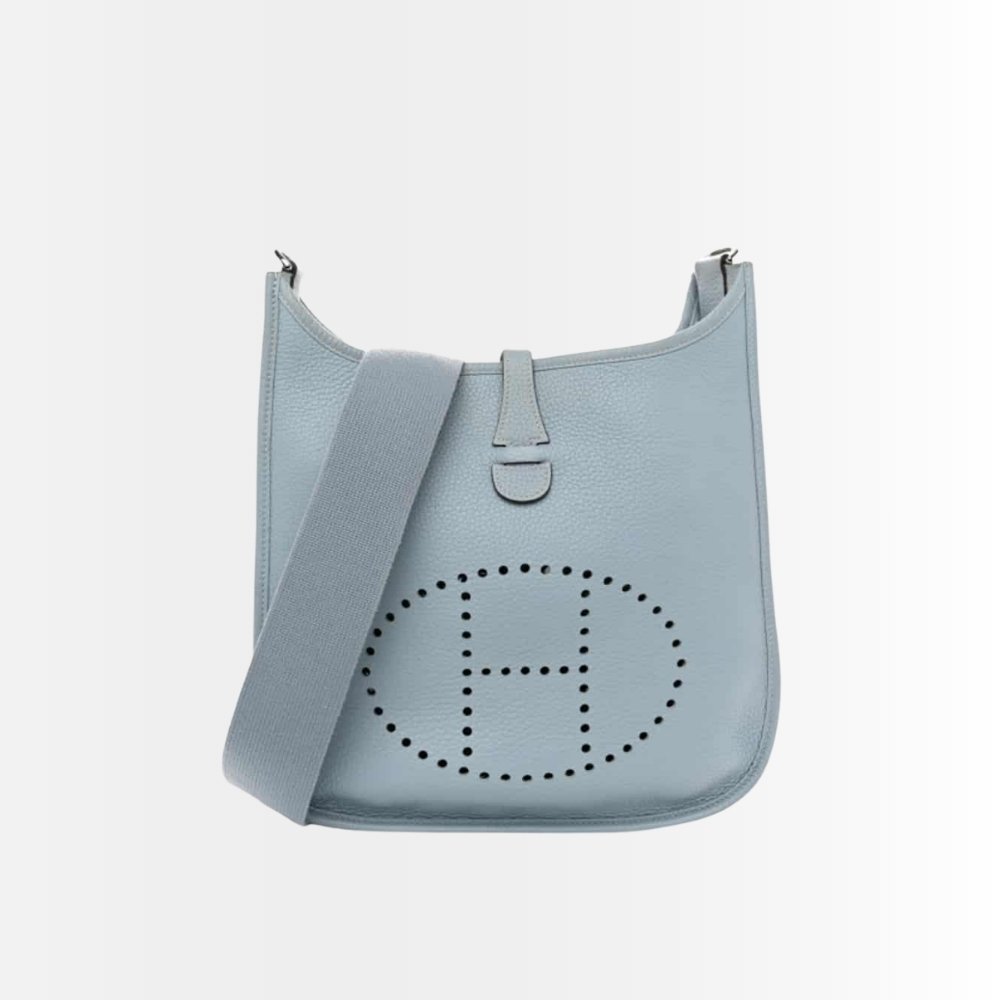 Hermes Clemence Evelyne 25 Ciel Blue 25Cm