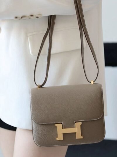 Hermes Constance 18 Epsom Gold Hardware Taupe 18Cm