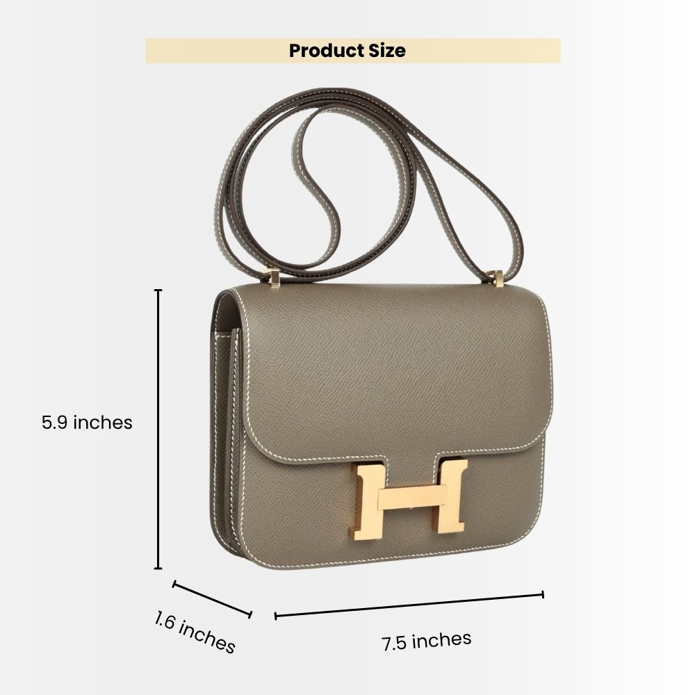 Hermes Constance 18 Epsom Gold Hardware Taupe 18Cm
