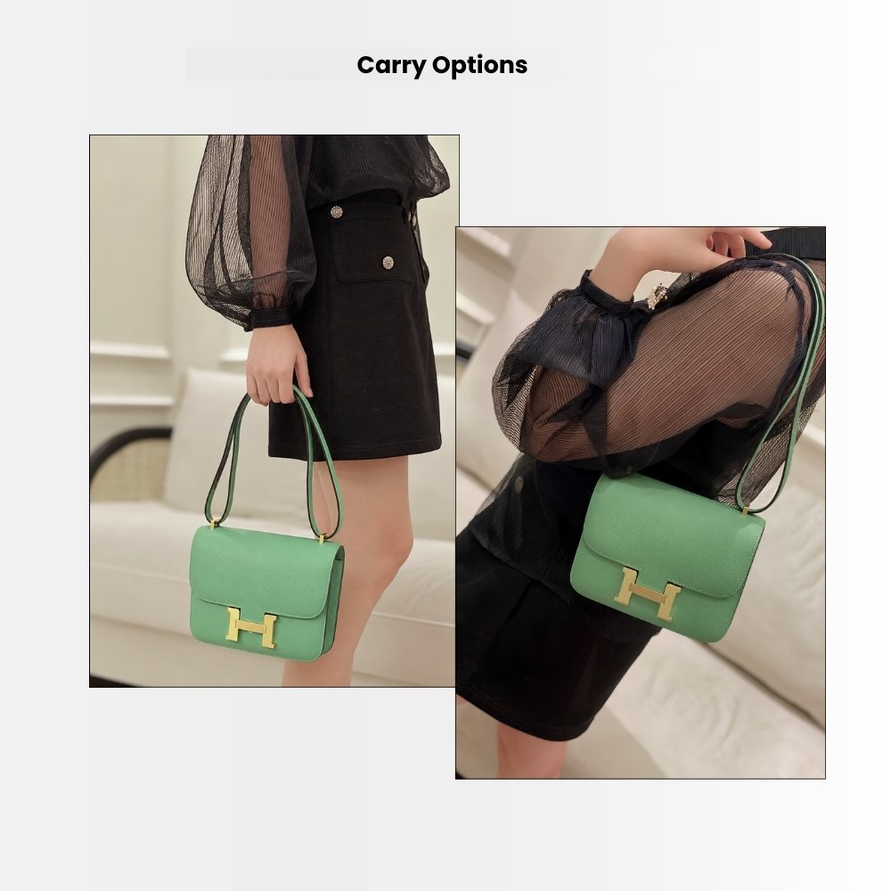Hermes Constance 18 Epsom Leather Vert Criquet 18cm