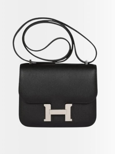 Hermes Constance 18 Epsom Silver Hardware Black 18Cm