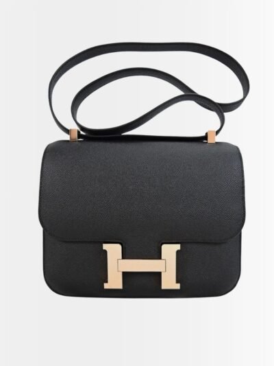Hermes Constance 24 Togo Leather Gold Hardware Black 24Cm